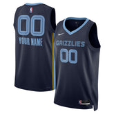 Nike Memphis Grizzlies Unisex Swingman Custom Jersey Navy Icon Edition