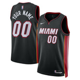 Nike Miami Heat Unisex Swingman Custom Jersey Black Icon Edition