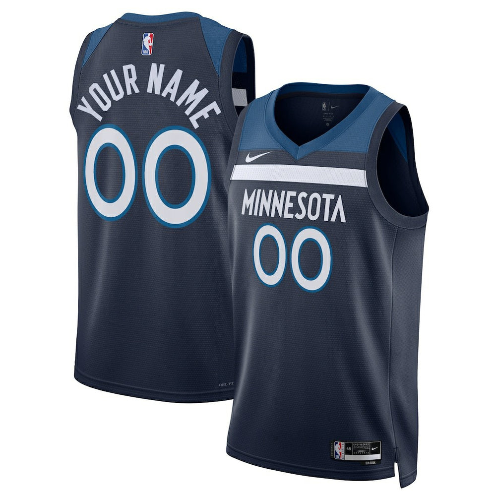 Nike Minnesota Timberwolves Unisex Swingman Custom Jersey Navy Icon Edition