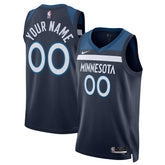 Nike Minnesota Timberwolves Unisex Swingman Custom Jersey Navy Icon Edition