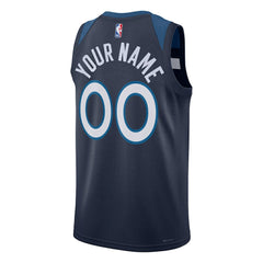 Nike Minnesota Timberwolves Unisex Swingman Custom Jersey Navy Icon Edition