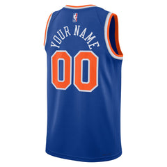 Nike New York Knicks Unisex Swingman Custom Jersey Blue Icon Edition