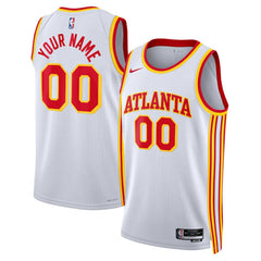 Nike Atlanta Hawks Unisex Swingman Custom Jersey White Association Edition