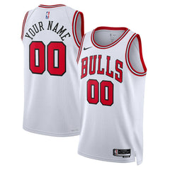 Nike Chicago Bulls Unisex Swingman Custom Jersey White Association Edition