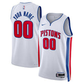 Nike Detroit Pistons Unisex Swingman Custom Jersey White Association Edition