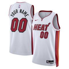 Nike Miami Heat Unisex Swingman Custom Jersey White Association Edition