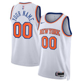 Nike New York Knicks Unisex Swingman Custom Jersey White Association Edition