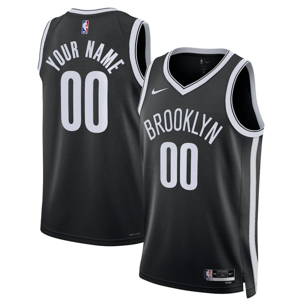 Nike Brooklyn Nets Unisex Swingman Custom Jersey Black Icon Edition