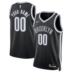 Nike Brooklyn Nets Unisex Swingman Custom Jersey Black Icon Edition