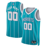 Charlotte Hornets Jordan Brand Unisex Swingman Custom Jersey Teal Icon Edition