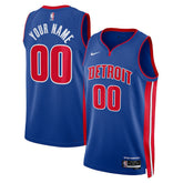Nike Detroit Pistons Unisex Swingman Custom Jersey Blue Icon Edition