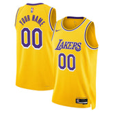 Nike Los Angeles Lakers Unisex Swingman Custom Jersey Gold Icon Edition