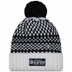 Tampa Bay Buccaneers New Era Women's 2023 NFL Crucial Catch Cuffed Pom Knit Hat - Black/White - NFL