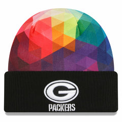 Green Bay Packers New Era 2023 NFL Crucial Catch Cuffed Knit Hat - Black - NFL