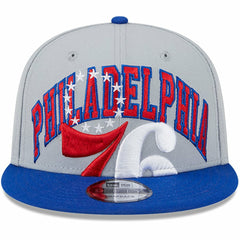 New Era Philadelphia 76ers Tip-Off Two-Tone 9FIFTY Snapback Hat Gray/Royal