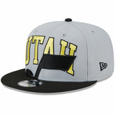 New Era Utah Jazz Tip-Off Two-Tone 9FIFTY Snapback Hat Gray/Black
