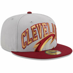 New Era Cleveland Cavaliers Tip-Off Two-Tone 59FIFTY Fitted Hat Gray/Wine