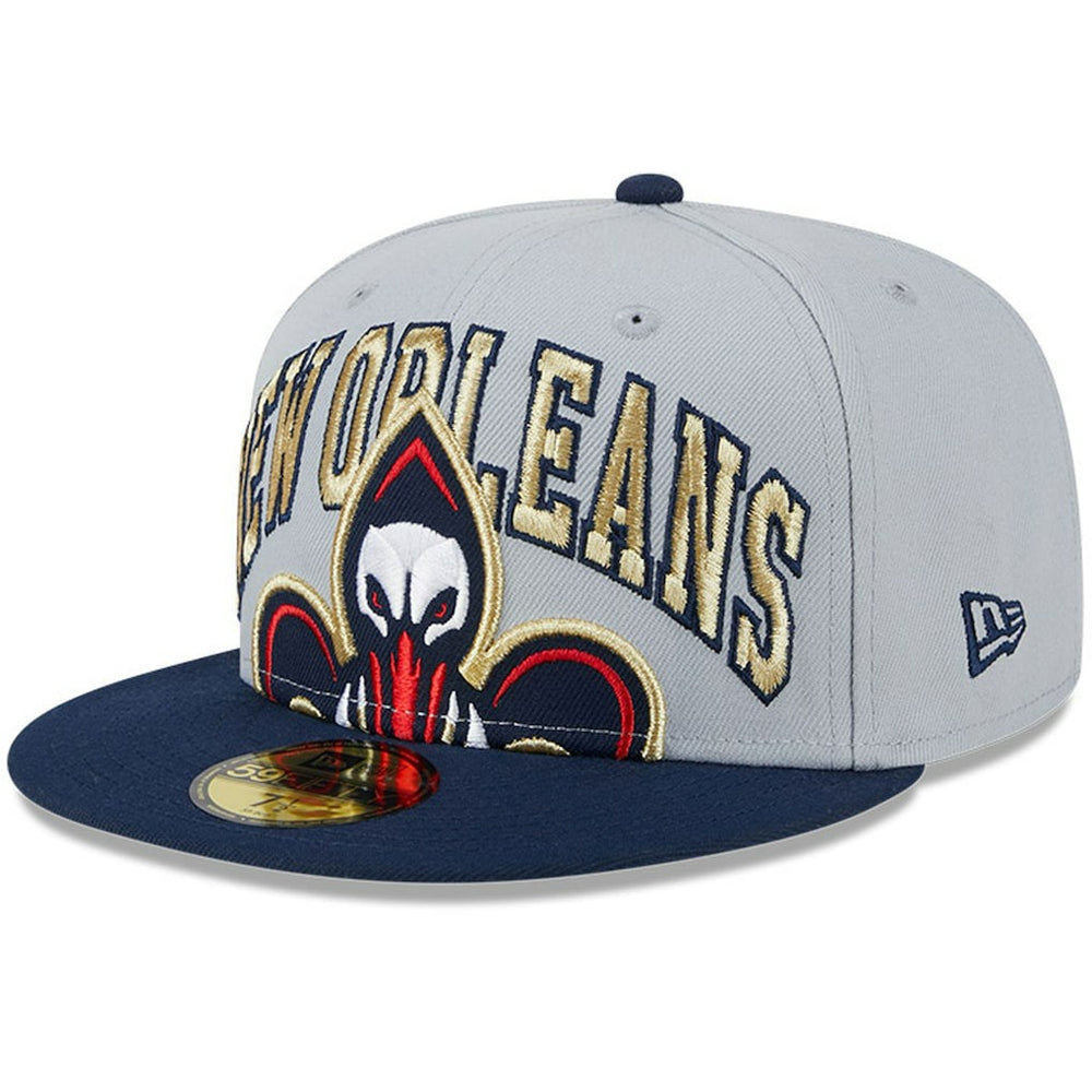 New Era New Orleans Pelicans Tip-Off Two-Tone 59FIFTY Fitted Hat Gray/Navy