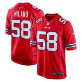 Matt Milano Buffalo Bills Alternate Game Jersey - Red - Nike