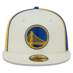 New Era Golden State Warriors Piped Pop Panel 59FIFTY Fitted Hat Cream