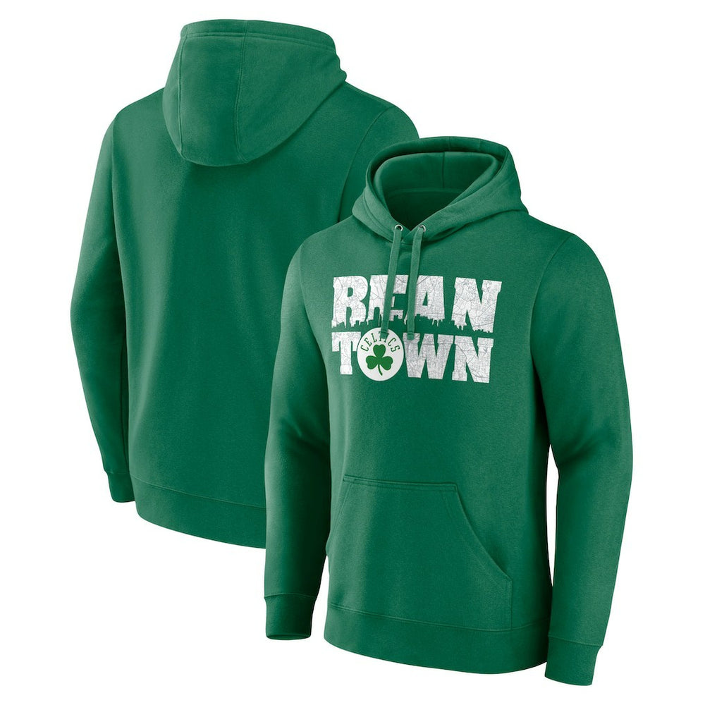Boston Celtics Announcer Pullover Hoodie Kelly Green