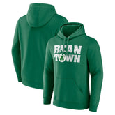 Boston Celtics Announcer Pullover Hoodie Kelly Green