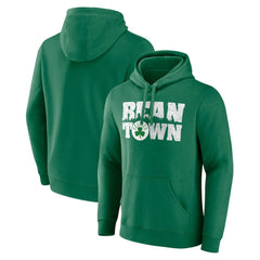 Boston Celtics Announcer Pullover Hoodie Kelly Green