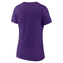 Los Angeles Lakers Women's Announcer V-Neck T-Shirt Purple