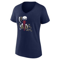 New Orleans Pelicans Women's Huddle V-Neck T-Shirt Navy