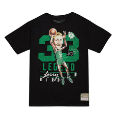 Mitchell & Ness Larry Bird Boston Celtics Hardwood Classics Caricature T-Shirt Black