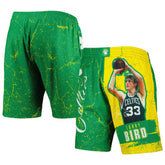Mitchell & Ness Larry Bird Boston Celtics Hardwood Classics Player Burst Shorts Kelly Green
