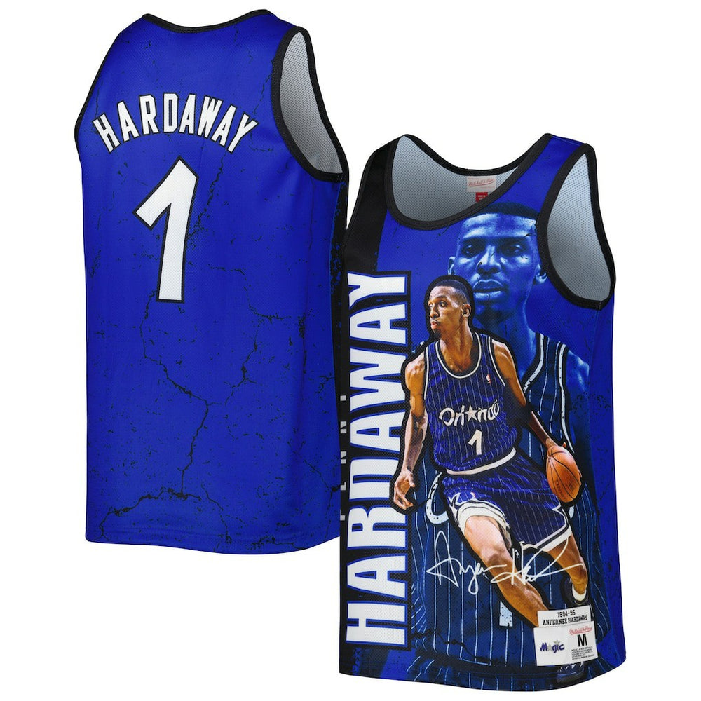 Mitchell & Ness Penny Hardaway Orlando Magic 1994-95 Hardwood Classics Player Burst Tank Top Blue