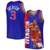 Mitchell & Ness Allen Iverson Philadelphia 76ers 1996-97 Hardwood Classics Player Burst Tank Top Royal