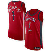Zion Williamson New Orleans Pelicans Jordan Brand Authentic Jersey Statement Edition Red