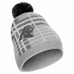 Carolina Panthers WEAR by Erin Andrews Women's Plaid Knit Hat with Pom & Scarf Set - NFL