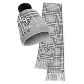 New Orleans Saints WEAR by Erin Andrews Women's Plaid Knit Hat with Pom & Scarf Set - NFL