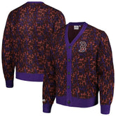 Boston Red Sox PLEASURES Cheetah Cardigan Button-Up Sweater for sale