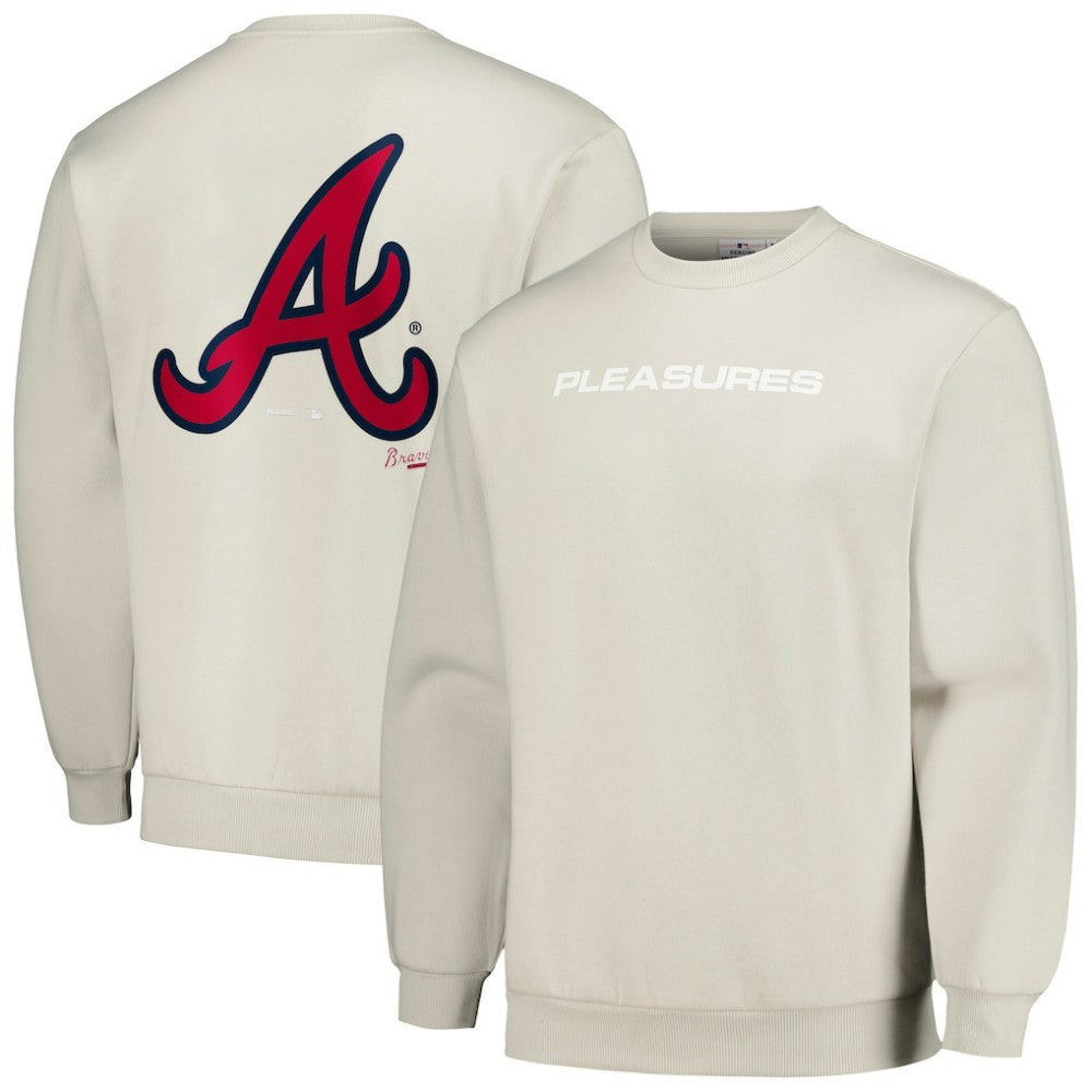 Atlanta Braves PLEASURES Ballpark Pullover Sweatshirt Sale