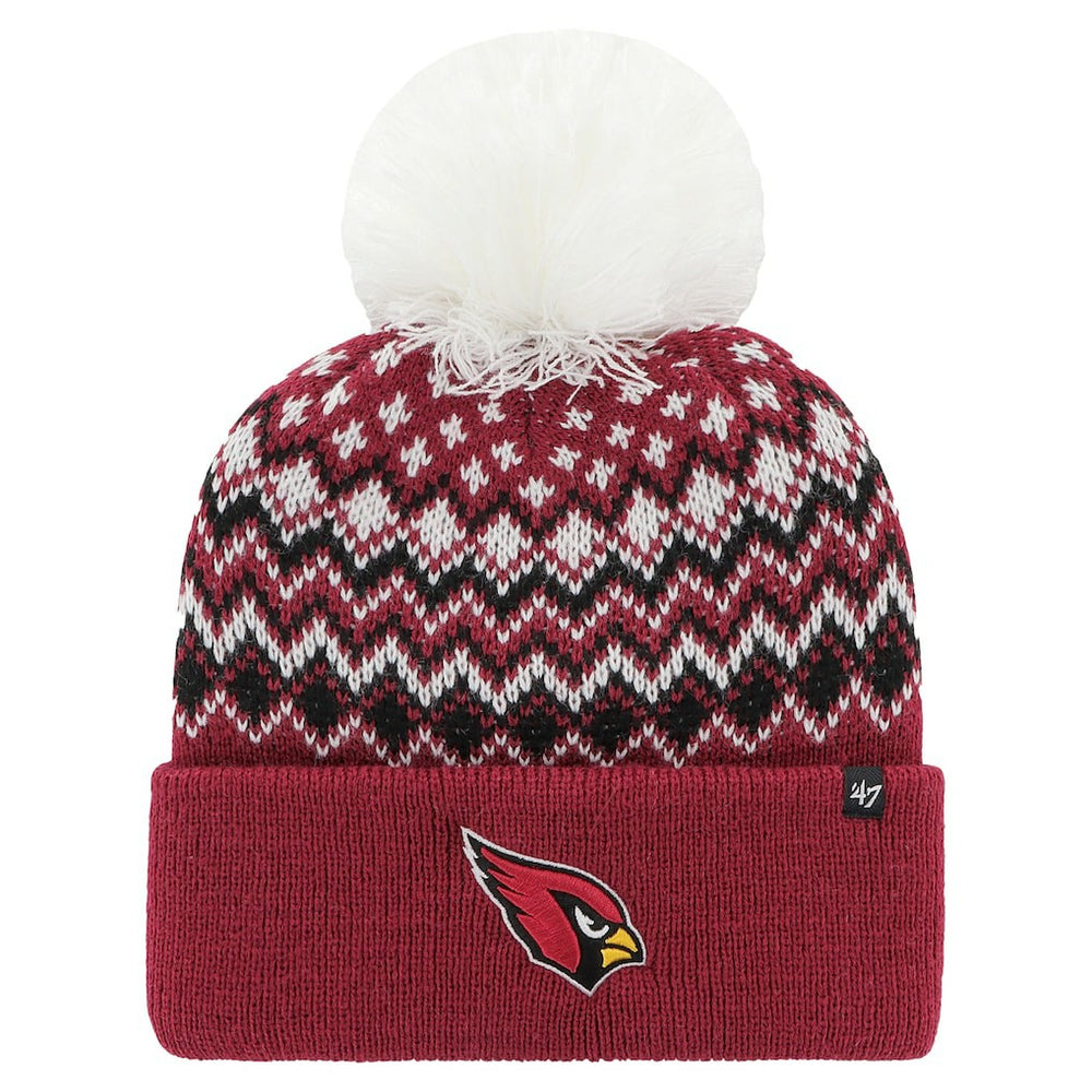 Arizona Cardinals '47 Women's Elsa Cuffed Knit Hat with Pom - Cardinal - 47 brand