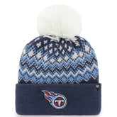 Tennessee Titans '47 Women's Elsa Cuffed Knit Hat with Pom - Navy - 47 brand