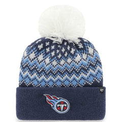 Tennessee Titans '47 Women's Elsa Cuffed Knit Hat with Pom - Navy - 47 brand