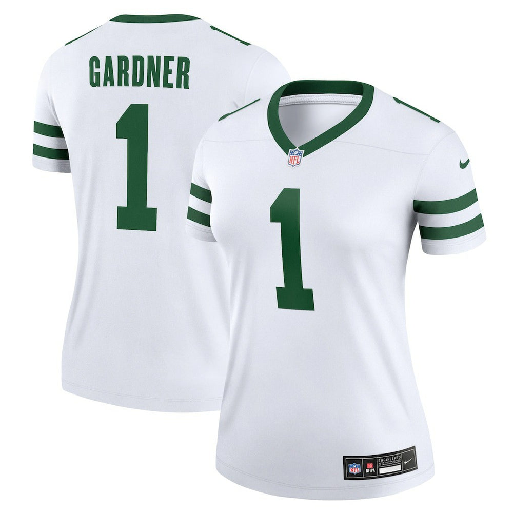 Ahmad Sauce Gardner New York Jets Women's Legend Player Performance Top - Legacy White - Nike