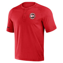 Kansas City Chiefs NFL x Darius Rucker Collection Washed Raglan Henley T-Shirt - Red - Fanatics