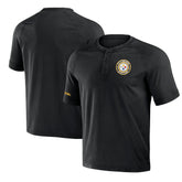 Pittsburgh Steelers NFL x Darius Rucker Collection Washed Raglan Henley T-Shirt - Black - Fanatics