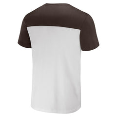 Cleveland Browns NFL x Darius Rucker Collection Colorblocked T-Shirt - White/Brown - Fanatics