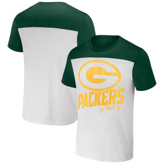 Green Bay Packers NFL x Darius Rucker Collection Colorblocked T-Shirt - White/Green - Fanatics