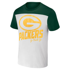 Green Bay Packers NFL x Darius Rucker Collection Colorblocked T-Shirt - White/Green - Fanatics