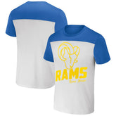 Los Angeles Rams NFL x Darius Rucker Collection Colorblocked T-Shirt - White/Royal - Fanatics