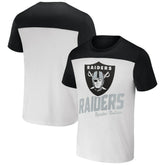 Las Vegas Raiders NFL x Darius Rucker Collection Colorblocked T-Shirt - White/Black - Fanatics