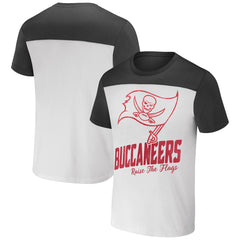 Tampa Bay Buccaneers NFL x Darius Rucker Collection Colorblocked T-Shirt - White/Pewter - Fanatics